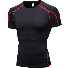 Korte mouwen hardloopshirt Quick Dry Training T-shirt Fitness Shirt Sport Tops Tight Tees Gym Kleding Sportkleding