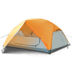 アウトドアキャンプハイキング用 Tooca 2人用キャンプテント バックパックテント 軽量ポータブル防水簡単設置テント 携帯バッグ付き