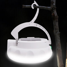 White Solar Emergency Light 4 Modes Dimming Night Fishing Lamp Type-C Charging Dual Light Source With Hook Lighting Equipment