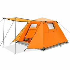Tenda de acampamento para 4 pessoas Tooca 3 cores Conjunto duplo instantâneo Abrigos impermeáveis para proteção solar ao ar livre Praia Mochila para caminhada