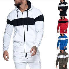 Férfi Hoodie Kabát Ősz Tél Pamut Plus Fleece Sweatshirt Casual Sport Túrázó Ruházat Slim Kabátok.