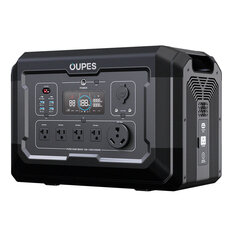 [US Direct] OUPES Mega 2 2500W Portable Power Station 2048Wh Solar Generator AC Outlets (5400W Surge), LiFePO4 Battery Backup 2100W Solar Input, Emergency UPS power station for Home Use, Power Outage