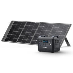 [US Direct] Alimentatore portatile Aferiy da 2000W con set di pannelli solari da 200W, batteria di stoccaggio LiFePO4 da 1997Wh / 624000mAh, dispositivo UPS ininterrotto per il risparmio energetico durante il campeggio all'aperto, presa USA