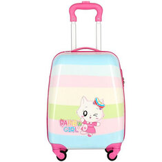 18 hüvelykes gyermek poggyász rajzfilm utazási bőrönd kemping alumínium kocsi táska guruló poggyász