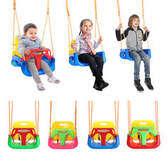 3-IN-1 szabadtéri, magas hátsó kisgyermek baba hintaszett gyermekek teljes vödör üléshintával a játszótéren kívül