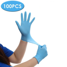 IPRee® 100*Pcs Disposable Nitrile BBQ Gloves Waterproof Safety Glove Disposable Gloves