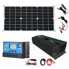 Kit inversor solar IPRee® 8000W Sistema de energia solar de 1300W com painel solar de 18W 30A Controlador solar para viagens em acampamento