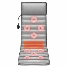9-engrenagens ajustam vibrador elétrico aquecimento costas pescoço massageador colchão perna cintura almofada tapete home office alívio da dor relaxante almofada de massagem