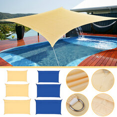 95% UV Parasol de bloque Parasol de vela Parasol rectangular a prueba de arena para al aire libre Cubierta de patio trasero