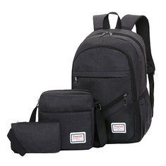 3 db hátizsák iskolatáska laptop táska vászon keretes testtáskák kemping utazási kézitáska toll táska 