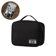 18x24x9cm sac de câble USB numérique chargeur fils sac de rangement à glissière Flash sac numérique d'entraînement pour voyage de Camping