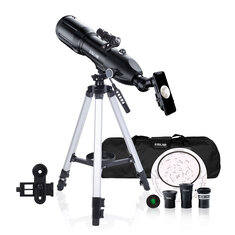 [EU/US Direct] ESSLNB 16-133X Astronomické dalekohledy pro dospělé Děti Astronomie Začátečníci 80mm cestovní dalekohledy s 10X Phone Mount a Moon filtrem