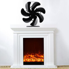 Камин 7 Лопасти Тепловой вентилятор для печи Автономная дровяная печь Камин с верхней горелкой Бесшумный Eco Нагреватель Эффективное распр