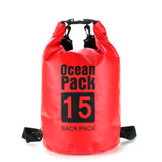 IPRee® 6 Größen Packsack 2/5/10/15/20 / 30L Wasserdichter Packsack Sack für Kajak Kanufahren Camping Camping Pouch Pack Aufbewahrung Taschen Rot