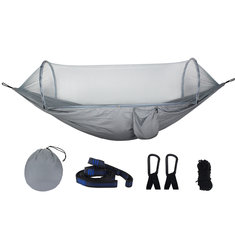 270x140cm Auto Quick Open Hammock Outdoor Camping Hanging Swing Bed With Mosquito Net Max Load 250kg  