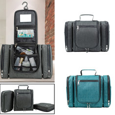IPRee® 3 In 1 กระเป๋าล้างน้ำกันน้ำได้แยกออกได้สำหรับการเดินทาง กระเป๋าเก็บเครื่องสำอางพกพาแขวน