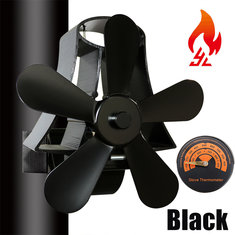 IPRee® 5 Blades Fireplace Fan Thermal Heat Power Stove Fan Wood Burner Fan
