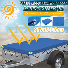 Heavy Duty Tarpaulin Waterproof Ground Tent Trailer Cover 257.5x134.5x5cm
