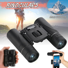 100x22 Mini HD Binoculares Plegables Compactos BAK4 Telescopio Binoculares de visión nocturna de alta potencia