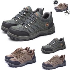 أحذية السلامة للرجال TENGOO أحذية العمل الصلب تو تنفس تسلق أحذية المشي لمسافات طويلة في الهواء الطلق أحذية رياضية