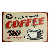 Kávé ón jel Retro Vintage fém plakett bár söröző Cafe fal dekoráció