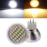 Lâmpada LED spot MR11 24 SMD 3528 1,5W Branco quente/branco AC/DC 12V