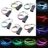 1M Electroluminescent Tape EL Wire Glowing LED Rope Flat Strip Light with AA Battery Box 3V