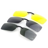 Clip polarisé sur lunettes de soleil Vision nocturne Clip Driver Lunettes Lentille