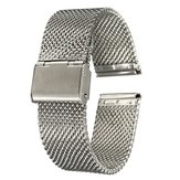 18mm 20mm 22mm Unisex Stainless Steel Chainmail Watch Strap Band