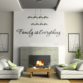 La famiglia è tutto. Adesivo da parete rimovibile per decorazioni domestiche in vinile.