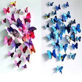 12 Stück 3D Schmetterlinge Wandsticker und Kühlschrankmagneten, Heimdekoration, Applikationsdekorstickers