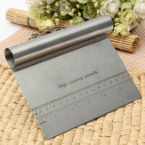 Stainless Steel Cake Pizza Scraper Med Scale Pastry Tool