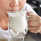 Креативные чашки двойного стекла для микроволновки жары чашки молока