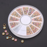 Kolorowe Pearl Nail Art Decoration Round Wheel