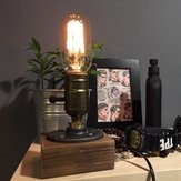 Luminária de mesa Loft Vintage com lâmpada Edison T45 em formato de tubo de água para decoração de casa e bar