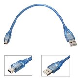30 سم أزرق ذكر USB 2.0A إلى ميني ذكر USB B القوة كابل بيانات