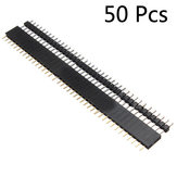 50 Paar 40 Pin 2.54mm Mannelijke Vrouwelijke SIL Socket Row Strip PCB Connector