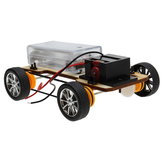 DIY Houten vierwielaandrijving Elektrische auto Creative Assemble Toy   