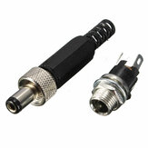 5.5x2.1mm DC connector stekker met schroefvergrendeling en metalen paneelmontage socket