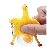  Vent Tavuk Egg Döşeme Tavuklar Kalabalık Stres Topu anahtarlık Çocuklar Sıkmak Bebek Anahtarlık Parodi Oyuncaklar 