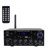 Amplificateur numérique stéréo HiFi à basse fréquence KS-33BT mis à niveau BT5.0 LED Sound FM Radio 2x60W Amplificateur avec télécommande pour haut-parleur de 6,5 à 8 pouces