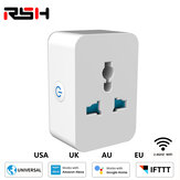 RSH Enchufe universal con conexión WiFi y Bluetooth para enchufe múltiple Conversión multifunción Enchufe 10A/16A Wifi Switch Para Amazon Alexa Google Home IFTTT