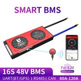 DALY BMS 16S 48V 80A 100A 120A 3.2V 18650 Μπαταρία Bluetooth 485 σε συσκευή USB NTC UART Λογισμικό Togther Lion LiFepo4 Μπαταρία BMS