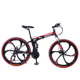 KAIMARTE Bicicleta BMX de 26 Polegadas Sefzone XD300 MD300 26 polegadas 21 Engrenagens Dobrável Portátil Mountain Bike Liga de Alumínio Freios de Disco Duplo Bicicleta MTB para Estrada Ciclismo Ciclismo