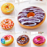 Honana 40cm Colourful Plush Creative 3D Squishy Donut Throw Pillow Sofa Car Cushion Valentines Gift WX-333