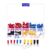 102PCS 10Kinds RV Ring Terminal Electrical Crimp Connector Kit Set With Box Copper Wire Insulated Cord Pin End Butt