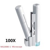 MG10085-1 100X LED Portable Dual-tube Microscope Magnifier Measurement Range 0-2cm