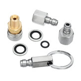 Quick Release Coupler Plugs for Air Rifles PCP Socket Plug Adaptér Fitting Kits With Rubber Ring 