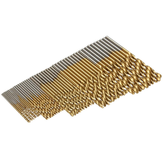 Conjunto de 50 brocas de torsión recubiertas de titanio Doersupp de 1/1,5/2/2,5/3mm para herramientas de perforación de madera y metal HSS