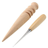 Εργαλείο χειροτεχνίας για το δύρευσης ραφών σε δέρμα, ξύλινο εργαλείο για γυάλισμα και διόρθωση. DIY εργαλείο δερματουργίας.